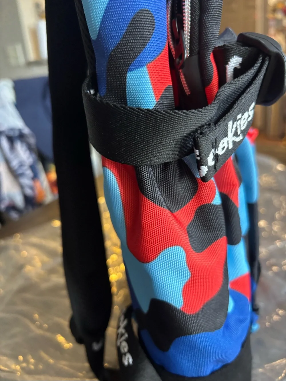 Cookies Men's Backpack - Blue, Red & Black Camo